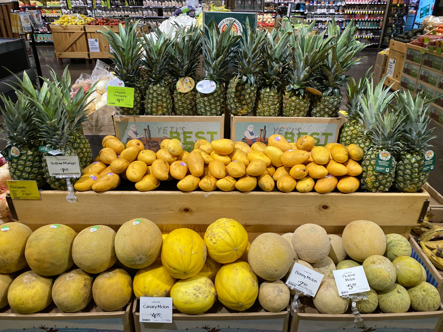 Organic Fruits and Vegetables in The Whole Foods Market