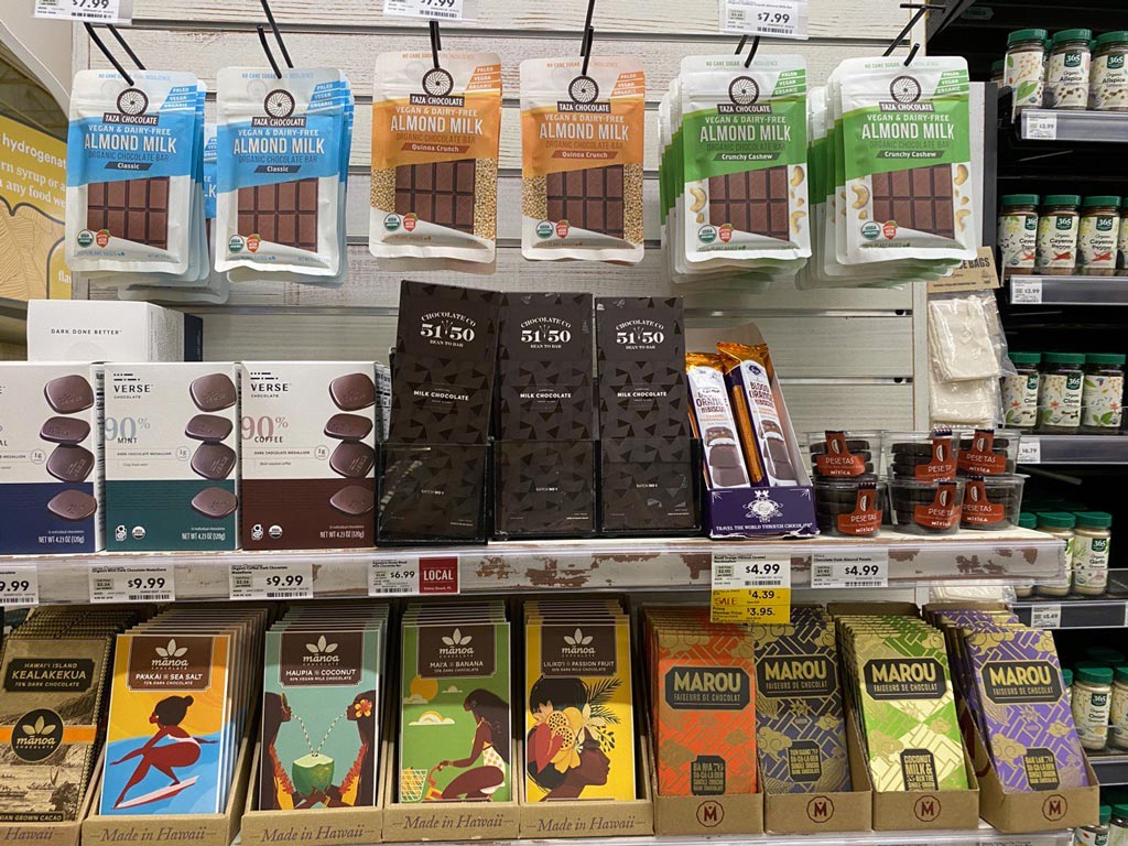 Stand with Locally Made Chocolate in Whole Foods