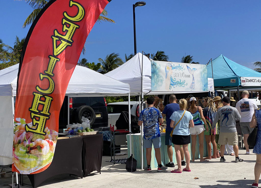 Food Tents at The Key West Farmer's Market